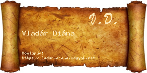 Vladár Diána névjegykártya